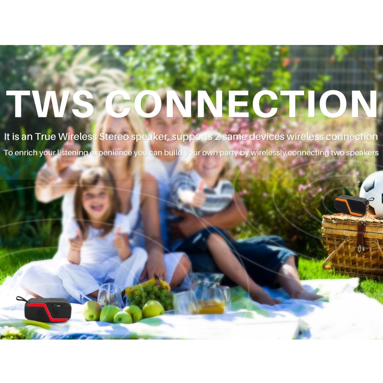 Altavoz Bluetooth portátil para exteriores NewRixing NR-5019, compatible con llamadas manos libres/tarjeta TF/disco FM/U