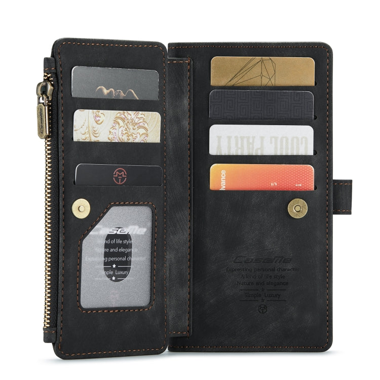CaseMe-C30 PU + TPU Estuche de cuero con tapa horizontal multifuncional con soporte y ranura para tarjeta y billetera y bolsillo con cremallera, For iPhone 8 Plus & 7 Plus & 6 Plus, For iPhone SE 2022 / SE 2020 / 8 / 7 / 6, For iPhone 11               ...