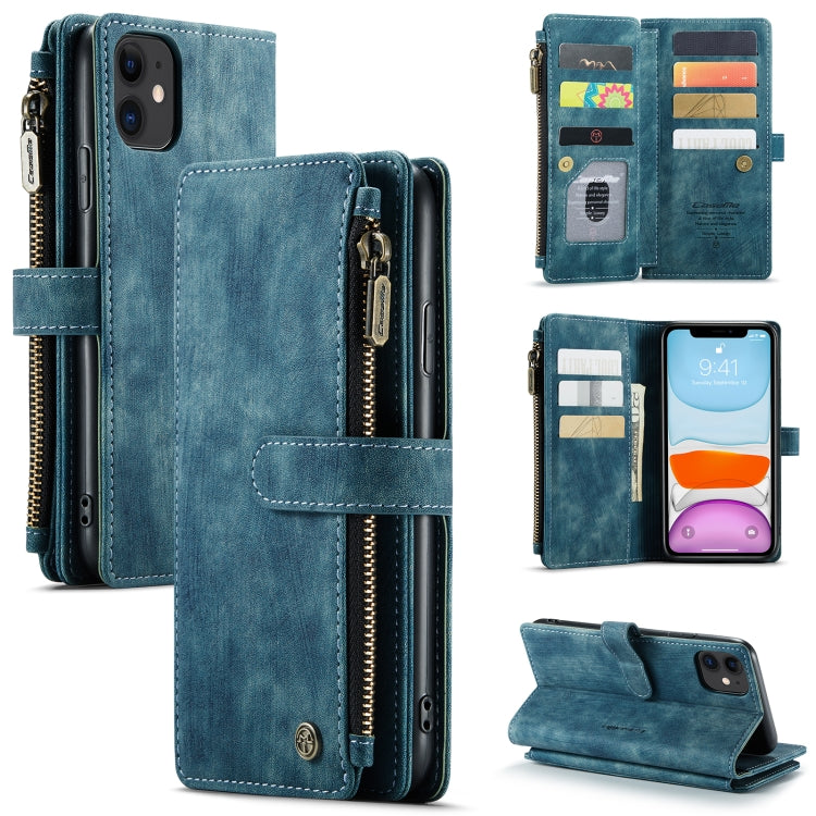 CaseMe-C30 PU + TPU Estuche de cuero con tapa horizontal multifuncional con soporte y ranura para tarjeta y billetera y bolsillo con cremallera, For iPhone 8 Plus & 7 Plus & 6 Plus, For iPhone SE 2022 / SE 2020 / 8 / 7 / 6, For iPhone 11               ...