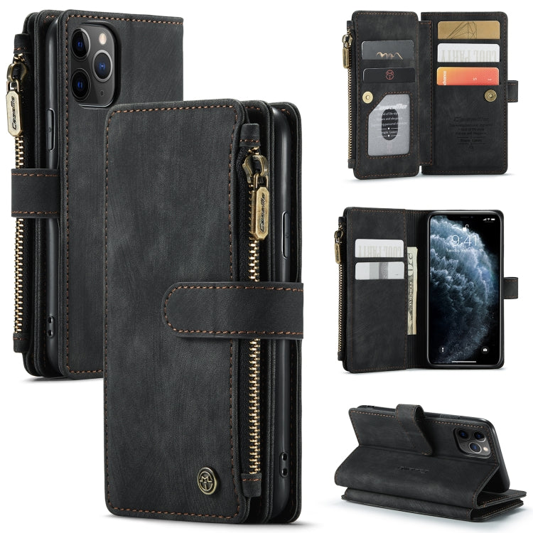 CaseMe-C30 PU + TPU Estuche de cuero con tapa horizontal multifuncional con soporte y ranura para tarjeta y billetera y bolsillo con cremallera, For iPhone 8 Plus & 7 Plus & 6 Plus, For iPhone SE 2022 / SE 2020 / 8 / 7 / 6, For iPhone 11               ...