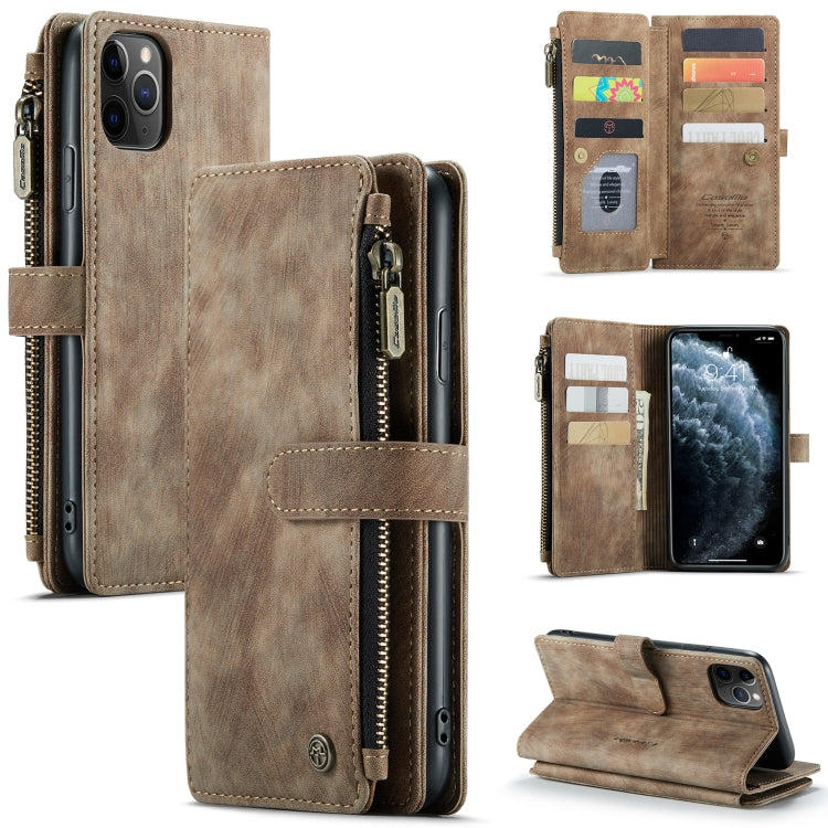 CaseMe-C30 PU + TPU Estuche de cuero con tapa horizontal multifuncional con soporte y ranura para tarjeta y billetera y bolsillo con cremallera, For iPhone 8 Plus & 7 Plus & 6 Plus, For iPhone SE 2022 / SE 2020 / 8 / 7 / 6, For iPhone 11               ...