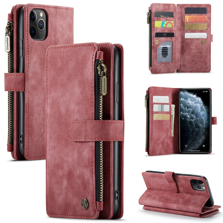 CaseMe-C30 PU + TPU Estuche de cuero con tapa horizontal multifuncional con soporte y ranura para tarjeta y billetera y bolsillo con cremallera, For iPhone 8 Plus & 7 Plus & 6 Plus, For iPhone SE 2022 / SE 2020 / 8 / 7 / 6, For iPhone 11               ...