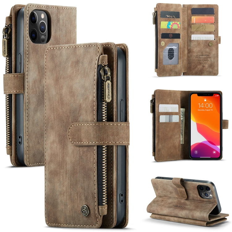 CaseMe-C30 PU + TPU Estuche de cuero con tapa horizontal multifuncional con soporte y ranura para tarjeta y billetera y bolsillo con cremallera, For iPhone 8 Plus & 7 Plus & 6 Plus, For iPhone SE 2022 / SE 2020 / 8 / 7 / 6, For iPhone 11               ...