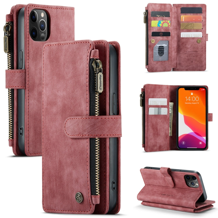 CaseMe-C30 PU + TPU Estuche de cuero con tapa horizontal multifuncional con soporte y ranura para tarjeta y billetera y bolsillo con cremallera, For iPhone 8 Plus & 7 Plus & 6 Plus, For iPhone SE 2022 / SE 2020 / 8 / 7 / 6, For iPhone 11               ...