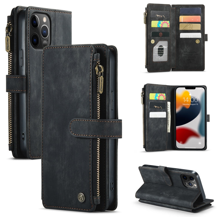 CaseMe-C30 PU + TPU Estuche de cuero con tapa horizontal multifuncional con soporte y ranura para tarjeta y billetera y bolsillo con cremallera, For iPhone 8 Plus & 7 Plus & 6 Plus, For iPhone SE 2022 / SE 2020 / 8 / 7 / 6, For iPhone 11               ...