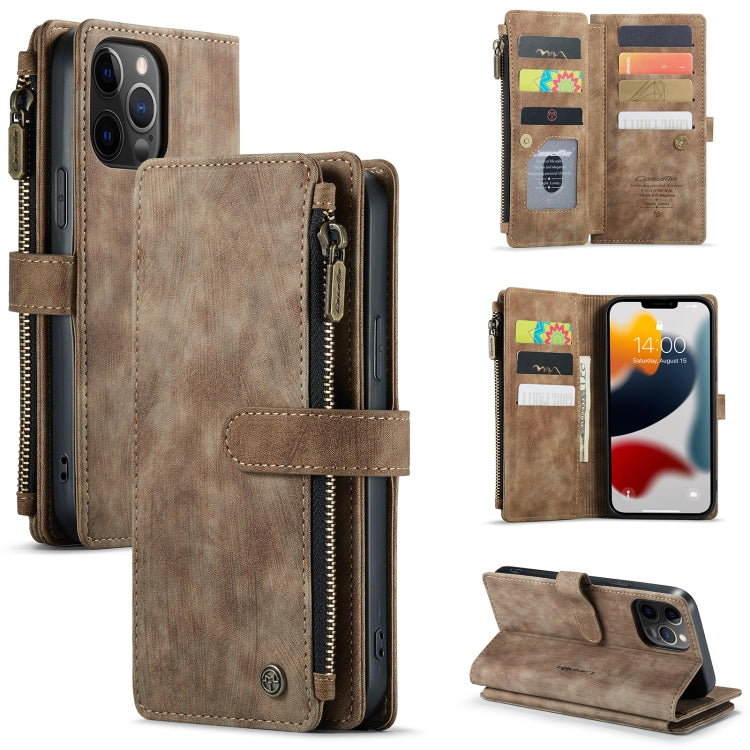 CaseMe-C30 PU + TPU Estuche de cuero con tapa horizontal multifuncional con soporte y ranura para tarjeta y billetera y bolsillo con cremallera, For iPhone 8 Plus & 7 Plus & 6 Plus, For iPhone SE 2022 / SE 2020 / 8 / 7 / 6, For iPhone 11               ...