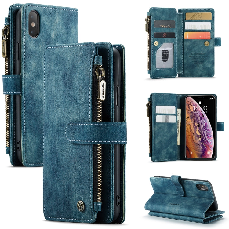 CaseMe-C30 PU + TPU Estuche de cuero con tapa horizontal multifuncional con soporte y ranura para tarjeta y billetera y bolsillo con cremallera, For iPhone 8 Plus & 7 Plus & 6 Plus, For iPhone SE 2022 / SE 2020 / 8 / 7 / 6, For iPhone 11               ...