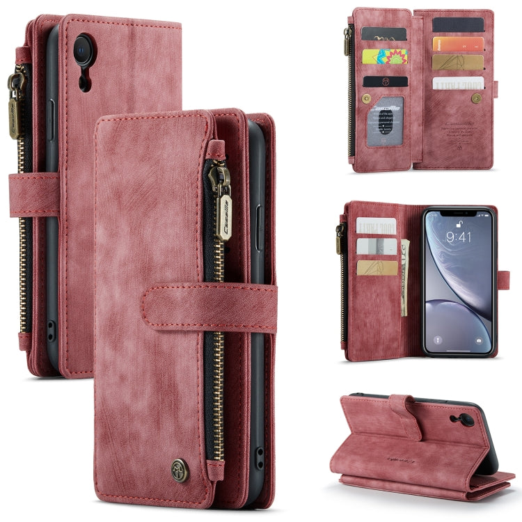 CaseMe-C30 PU + TPU Estuche de cuero con tapa horizontal multifuncional con soporte y ranura para tarjeta y billetera y bolsillo con cremallera, For iPhone 8 Plus & 7 Plus & 6 Plus, For iPhone SE 2022 / SE 2020 / 8 / 7 / 6, For iPhone 11               ...