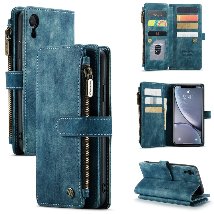 CaseMe-C30 PU + TPU Estuche de cuero con tapa horizontal multifuncional con soporte y ranura para tarjeta y billetera y bolsillo con cremallera, For iPhone 8 Plus & 7 Plus & 6 Plus, For iPhone SE 2022 / SE 2020 / 8 / 7 / 6, For iPhone 11               ...