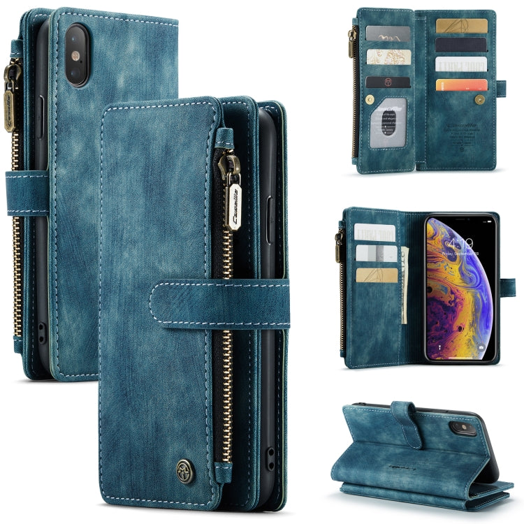 CaseMe-C30 PU + TPU Estuche de cuero con tapa horizontal multifuncional con soporte y ranura para tarjeta y billetera y bolsillo con cremallera, For iPhone 8 Plus & 7 Plus & 6 Plus, For iPhone SE 2022 / SE 2020 / 8 / 7 / 6, For iPhone 11               ...