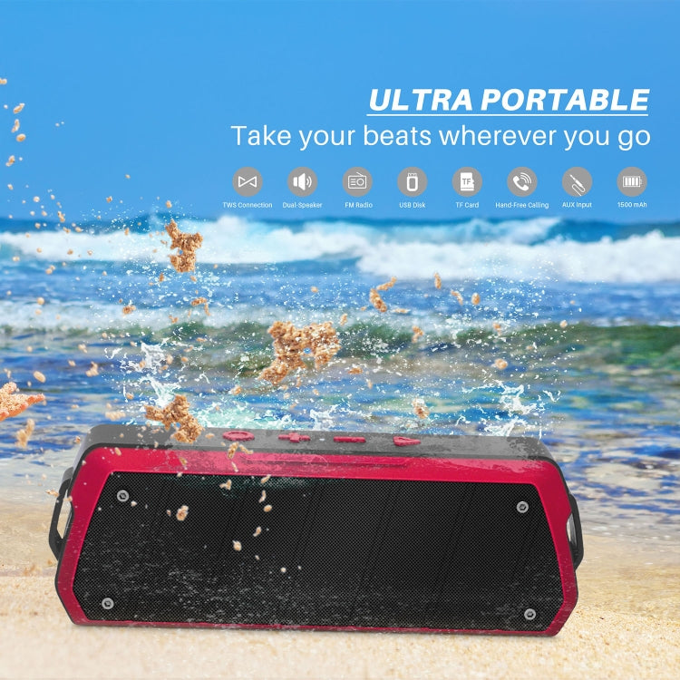 Altavoz Bluetooth de alta fidelidad NewRixing NR-5000 IPX5, compatible con llamadas manos libres/tarjeta TF/disco FM/U