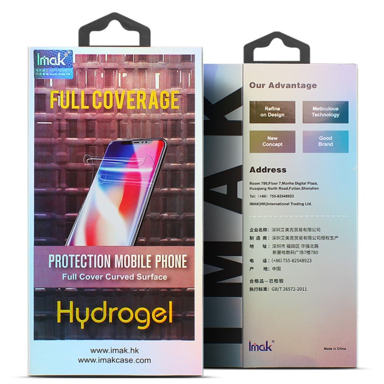 2 PCS IMAK Película de hidrogel de pantalla completa curvada 3 Protector de espalda, for iPhone 11, for iPhone 11 Pro, for iPhone 11 Pro Max