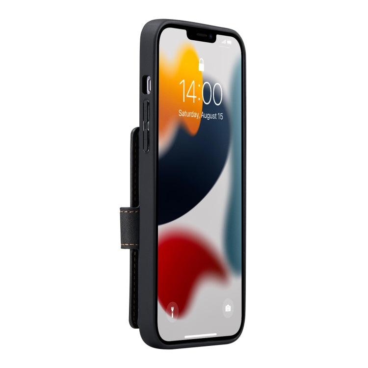 JEEHOOD Estuche protector desmontable magnético retro con billetera y ranura para tarjeta y soporte, For iPhone 13 mini, For iPhone 13, For iPhone 13 Pro, For iPhone 13 Pro Max