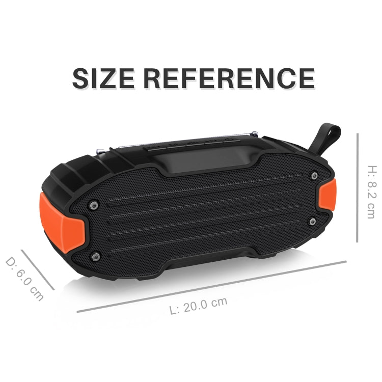 Nuevo Rixing NR-907FM TWS Altavoz Bluetooth para exteriores Compatible con llamadas manos libres / FM con mango y antena, NR-907FM (Orange), NR-907FM (Black), NR-907FM (Red), NR-907FM (Yellow), NR-906 (Blue)