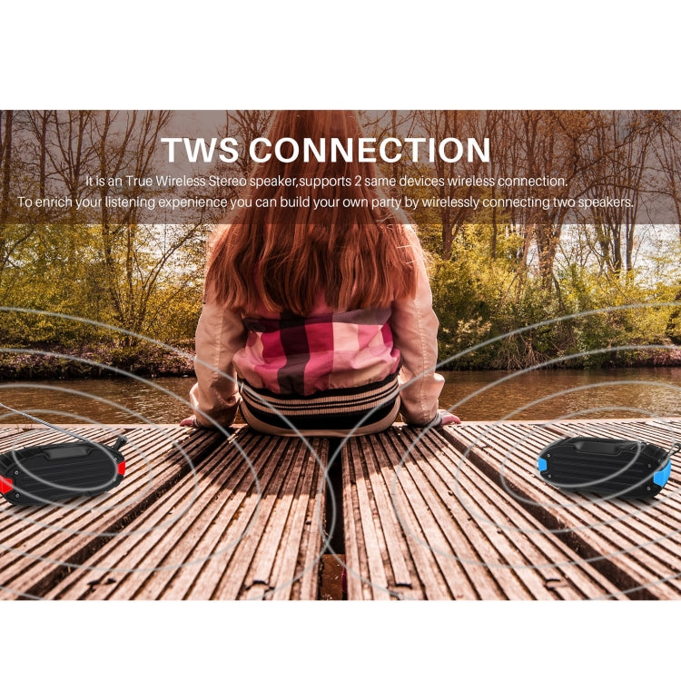 Nuevo Rixing NR-907FM TWS Altavoz Bluetooth para exteriores Compatible con llamadas manos libres / FM con mango y antena, NR-907FM (Orange), NR-907FM (Black), NR-907FM (Red), NR-907FM (Yellow), NR-906 (Blue)