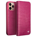 QIALINO Estuche de cuero con tapa horizontal con textura de cocodrilo pequeño con soporte y ranuras para tarjetas y billetera, For iPhone 13, For iPhone 13 Pro, For iPhone 13 Pro Max