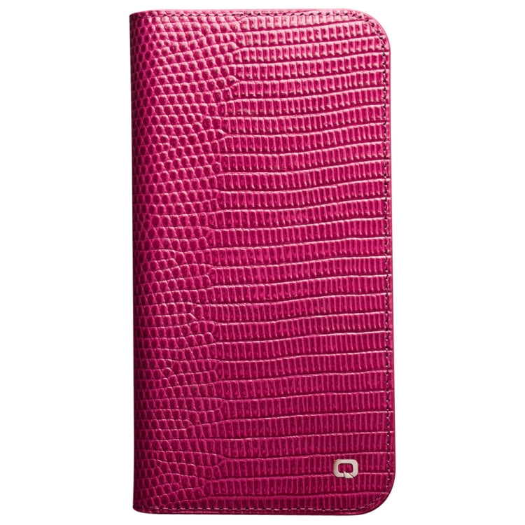 QIALINO Estuche de cuero con tapa horizontal con textura de cocodrilo pequeño con soporte y ranuras para tarjetas y billetera, For iPhone 13, For iPhone 13 Pro, For iPhone 13 Pro Max
