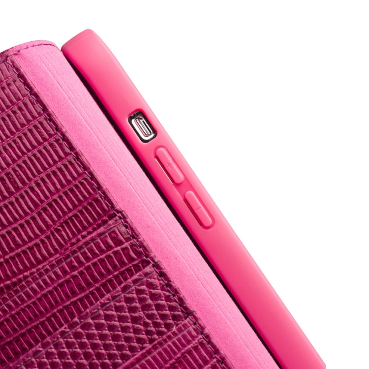 QIALINO Estuche de cuero con tapa horizontal con textura de cocodrilo pequeño con soporte y ranuras para tarjetas y billetera, For iPhone 13, For iPhone 13 Pro, For iPhone 13 Pro Max