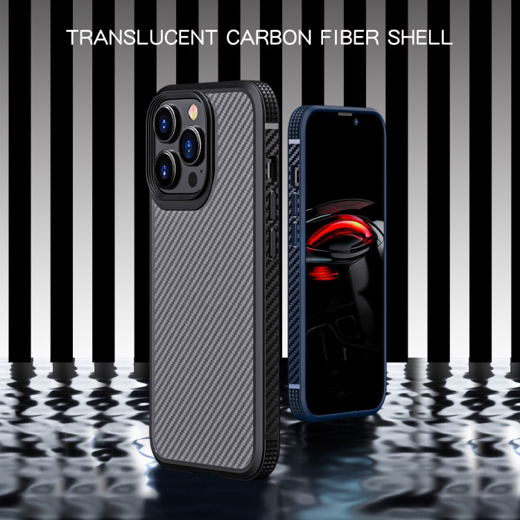 iPAKY Serie MG Fibra de carbono TPU + PC Estuche a prueba de golpes, For iPhone 13 mini, For iPhone 13, For iPhone 13 Pro, For iPhone 13 Pro Max