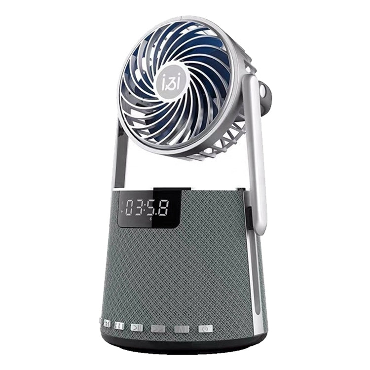 SOAIY K8 Altavoz de reloj despertador dual inalámbrico Bluetooth con ventilador pequeño