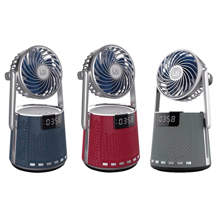 SOAIY K8 Altavoz de reloj despertador dual inalámbrico Bluetooth con ventilador pequeño