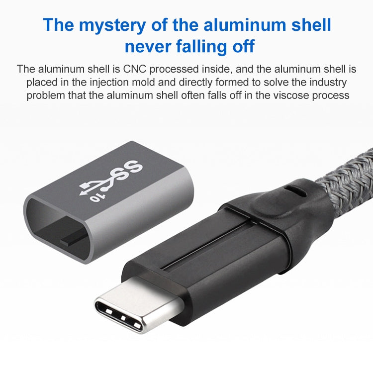 Cable de datos de función completa USB-C / Type-C macho a USB-C / Type-C macho de 100 W con marca E, 0.5m, 1m, 1.5m, 2m