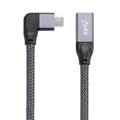 100W USB-C / Type-C Codo macho a USB-C / Type-C Hembra Cable de extensión de datos de función completa, 0.2m, 0.5m, 1m, 1.5m