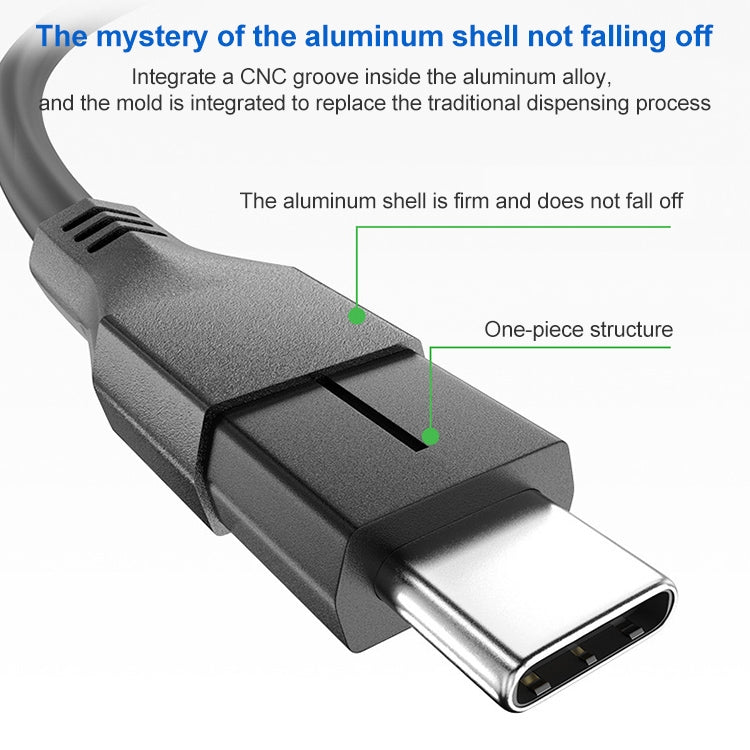 100W USB-C / Type-C 4.0 Macho a USB-C / Type-C 4.0 Macho Cable de datos de funciones completas para Thunderbolt 3, 0.5m, 0.8m, 1m
