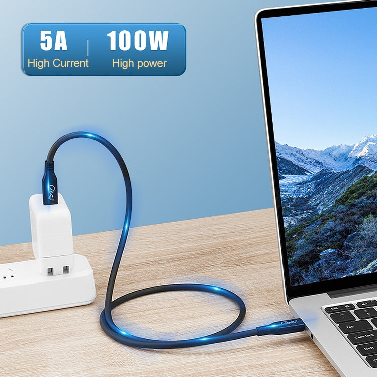 100W USB-C / Type-C 4.0 Macho a USB-C / Type-C 4.0 Macho Cable de datos de funciones completas para Thunderbolt 3, 0.5m, 0.8m, 1m