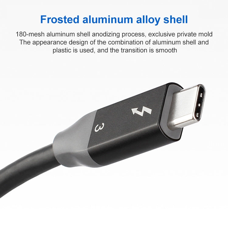 100W USB-C / Type-C 4.0 Macho a USB-C / Type-C 4.0 Macho Cable de datos de funciones completas de dos colores para Thunderbolt 3, 0.31m, 0.61m, 0.95m, 1.22m