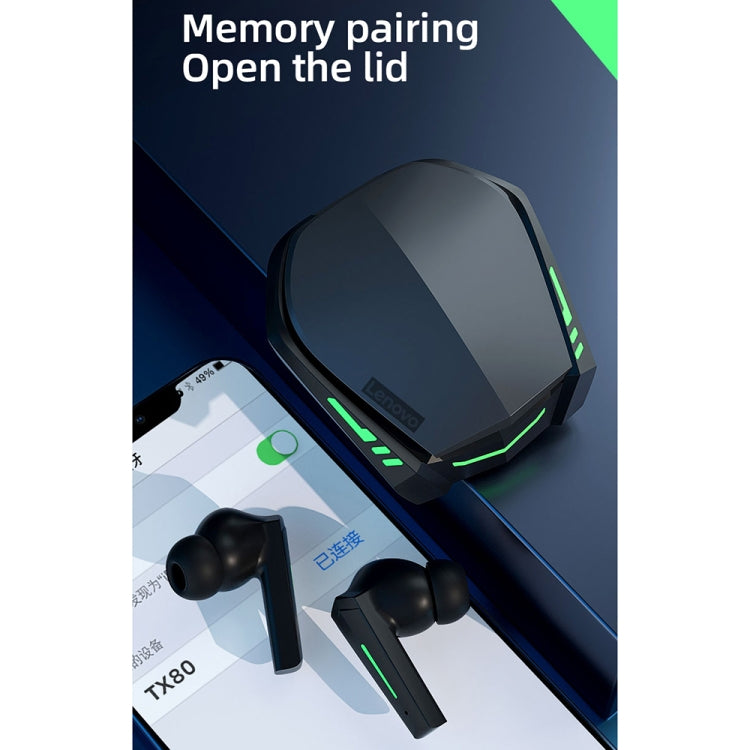 Original Lenovo XT80 TWS Juego / Música Auricular Bluetooth de modo dual con luz de respiración y caja de carga