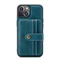JEEHOOD Estuche protector magnético PU + TPU con cepillo antirrobo con ranura para tarjeta, For iPhone 13 mini, For iPhone 13, For iPhone 13 Pro, For iPhone 13 Pro Max