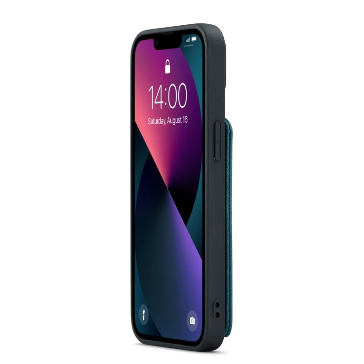 JEEHOOD Estuche protector magnético PU + TPU con cepillo antirrobo con ranura para tarjeta, For iPhone 13 mini, For iPhone 13, For iPhone 13 Pro, For iPhone 13 Pro Max