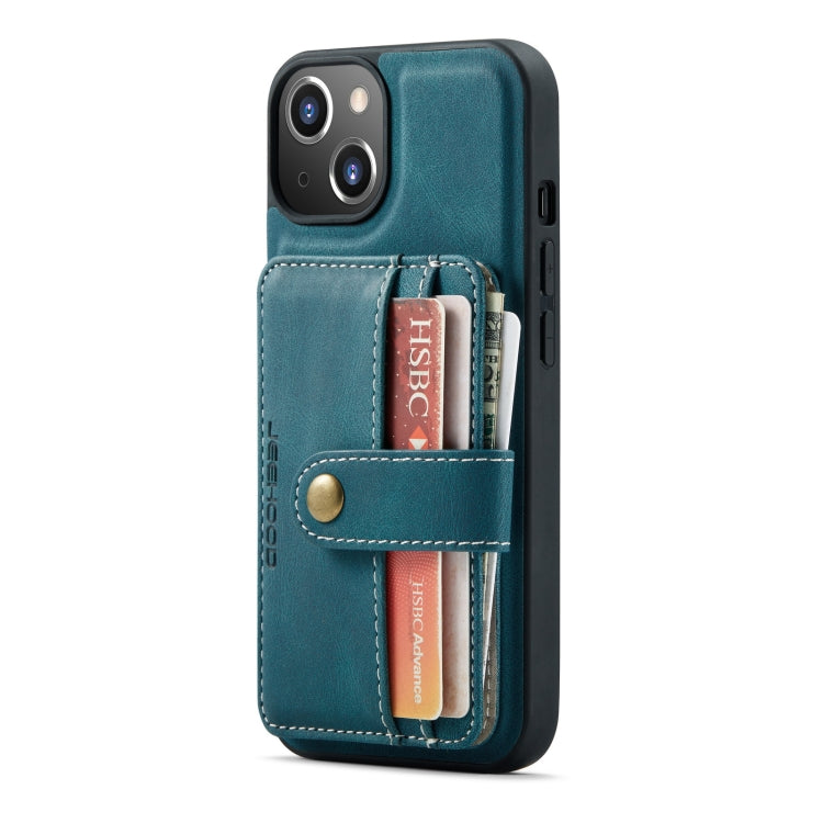 JEEHOOD Estuche protector magnético PU + TPU con cepillo antirrobo con ranura para tarjeta, For iPhone 13 mini, For iPhone 13, For iPhone 13 Pro, For iPhone 13 Pro Max