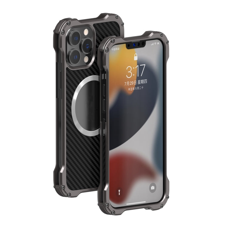 Estuche protector de metal hueco a prueba de golpes R-JUST RJ51, For iPhone 13 mini, For iPhone 13, For iPhone 13 Pro, For iPhone 13 Pro Max