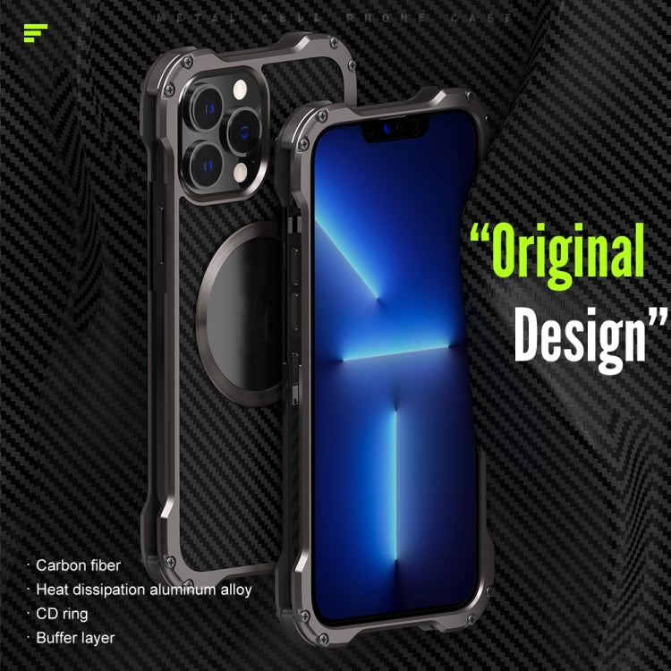 Estuche protector de metal hueco a prueba de golpes R-JUST RJ51, For iPhone 13 mini, For iPhone 13, For iPhone 13 Pro, For iPhone 13 Pro Max