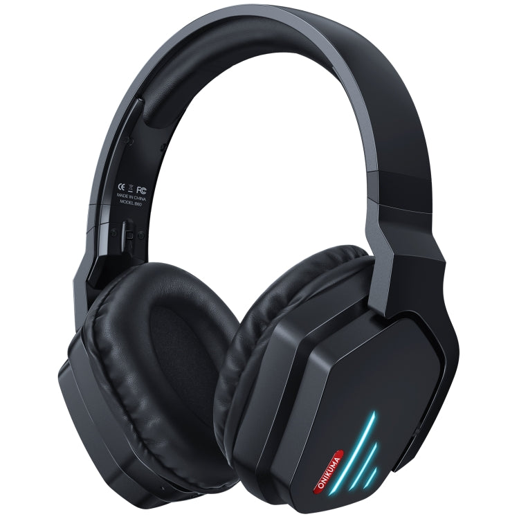 ONIKUMA B60 Bluetooth 5.0 Auriculares inalámbricos Bluetooth para juegos de graves fuertes ajustables con micrófono