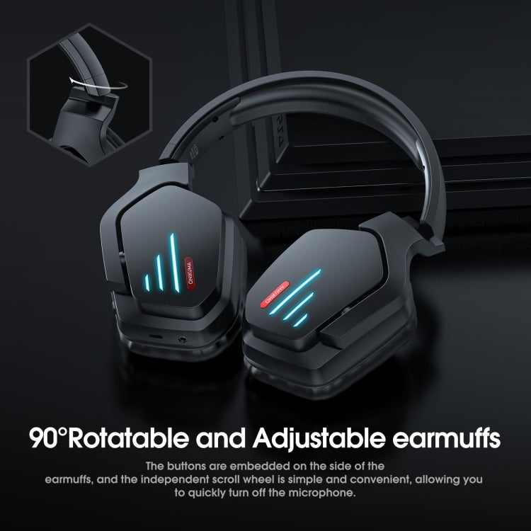 ONIKUMA B60 Bluetooth 5.0 Auriculares inalámbricos Bluetooth para juegos de graves fuertes ajustables con micrófono