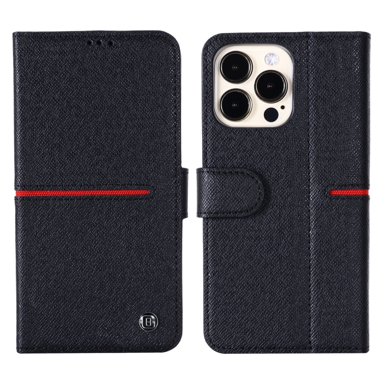 Estuche protector con tapa horizontal de cuero de grano superior GEBEI con soporte y ranuras para tarjetas y billetera y marco de fotos, For iPhone 13, For iPhone 13 Pro, For iPhone 13 Pro Max