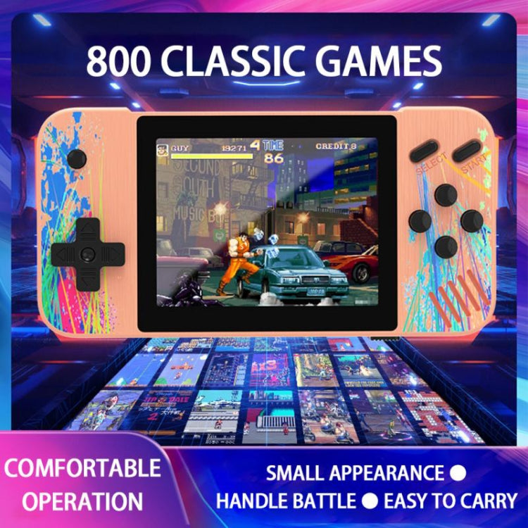 G3 Macaron Consola de juegos portátil con pantalla de 3,5 pulgadas para jugadores duales 800 juegos incorporados, Double Players / Pink, Double Players / Grey, Double Players / Green, Double Players / Blue
