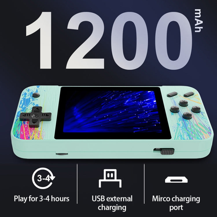 G3 Macaron Consola de juegos portátil con pantalla de 3,5 pulgadas para jugadores duales 800 juegos incorporados, Double Players / Pink, Double Players / Grey, Double Players / Green, Double Players / Blue