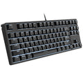 HXSJ L600 87 teclas USB-C / Type-C Teclado mecánico de eje rojo con cable y retroiluminación fresca