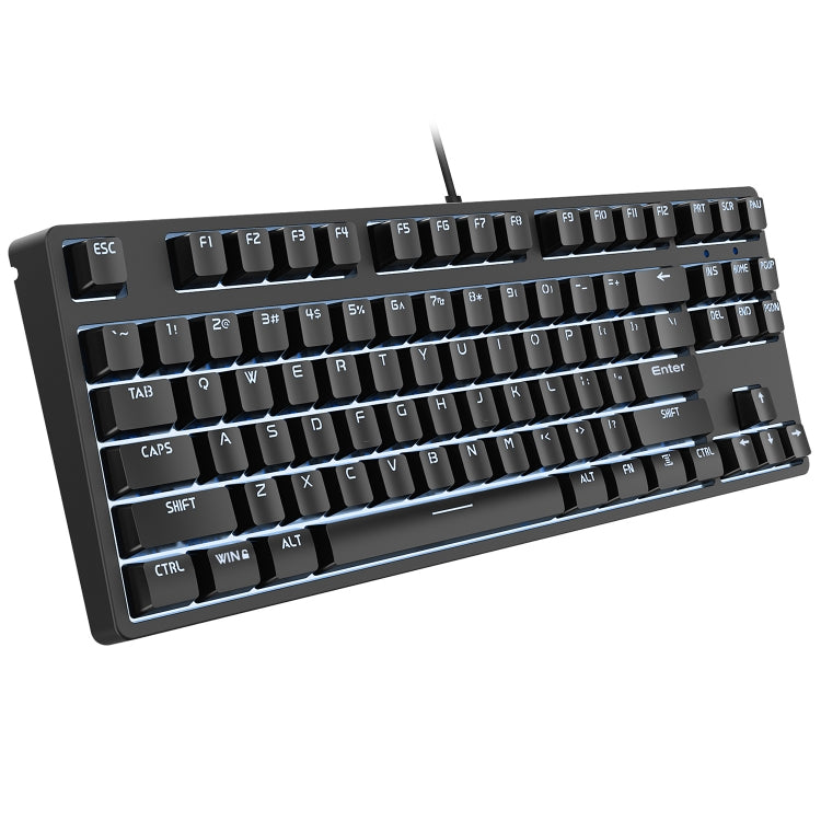 HXSJ L600 87 teclas USB-C / Type-C Teclado mecánico de eje rojo con cable y retroiluminación fresca