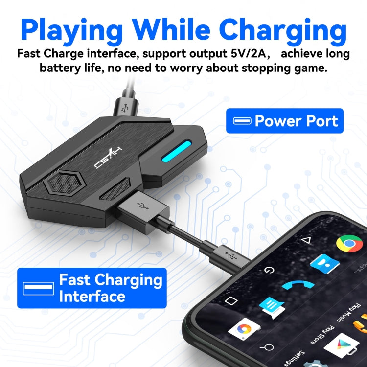HXSJ P3 Bluetooth 5.0 Teclado Convertidor de ratón Juego de disparos Herramienta auxiliar