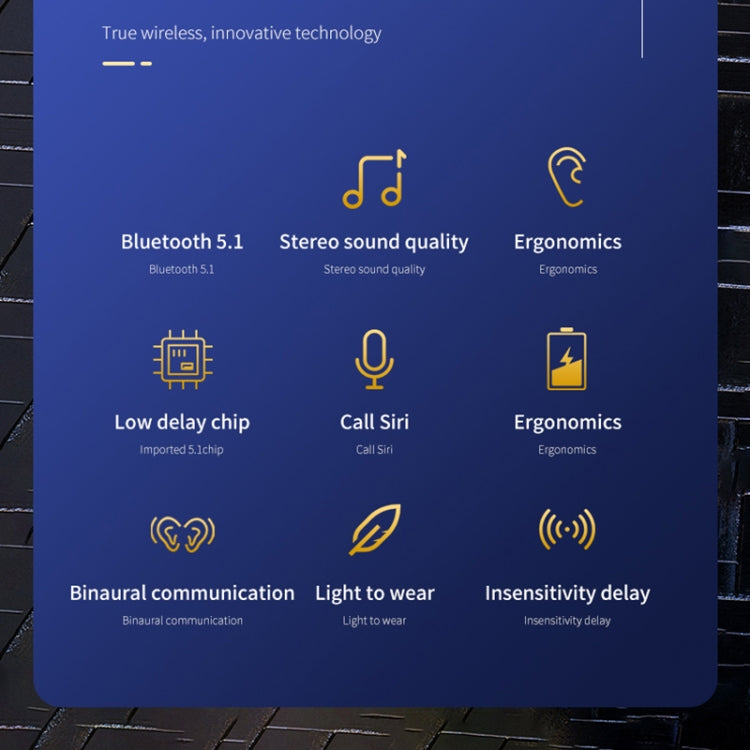 HXSJ Air-S4 Bluetooth 5.1 Auriculares estéreo HiFi inalámbricos verdaderos con estuche de carga