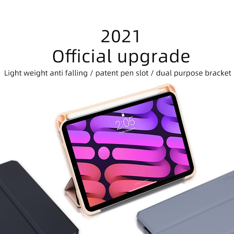 Estuche de cuero para tableta con tapa horizontal de la serie Mutural Pinyue con soporte y ranura para bolígrafo y función de suspensión / activación, For iPad mini 6 / mini 2024