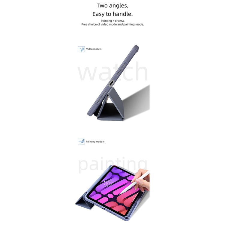 Estuche de cuero para tableta con tapa horizontal de la serie Mutural Pinyue con soporte y ranura para bolígrafo y función de suspensión / activación, For iPad mini 6 / mini 2024
