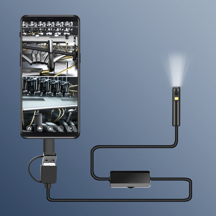 AN100 3 en 1 IP68 a prueba de agua USB-C / Type-C + Micro USB + USB Cámaras duales Endoscopio didital industrial con 9 LED, compatible con el sistema Android, diámetro de la lente: 5,5 mm, 1m Soft Cable, 2m Soft Cable, 3.5m Soft Cable, 5m Soft Cable   ...