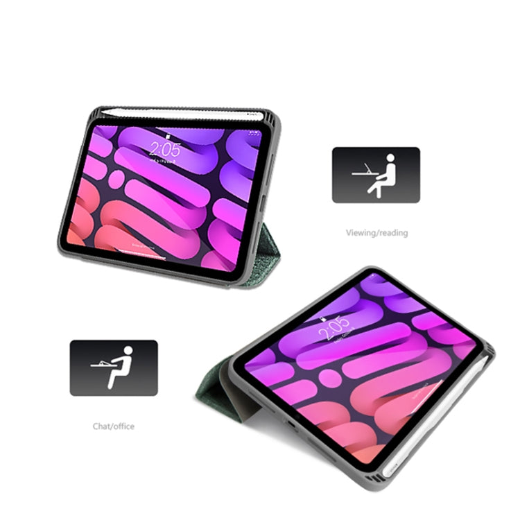 Funda de cuero para tableta con tapa horizontal y textura de patrón de tela de la serie Mutural YASHI, For iPad mini 6 / mini 2024, For iPad mini 6