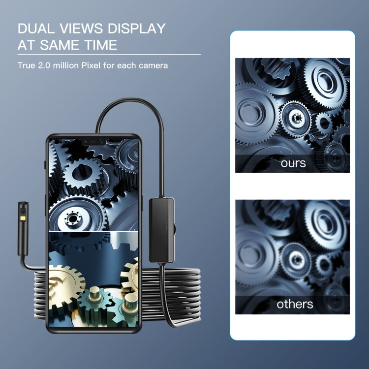 AN100 3 en 1 IP68 a prueba de agua USB-C / Type-C + Micro USB + USB Cámaras duales Endoscopio didital industrial con 9 LED, compatible con sistema Android, diámetro de lente: 8 mm, 1m Soft Cable, 2m Soft Cable, 3.5m Soft Cable, 5m Soft Cable           ...